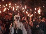 大山夏山開き祭松明行列
