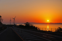 大雀海岸から観る夕日