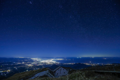 大山山頂から観る満天の星空