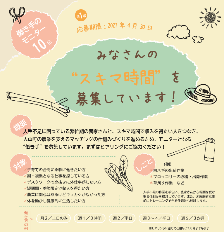 農業特化タイプのチラシ